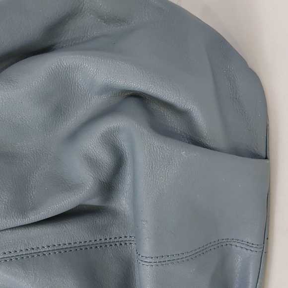 💥FINAL PRICE💥 Allison Scott Blue-Gray Pleated Leather Shoulder Bag - Picture 15 of 16